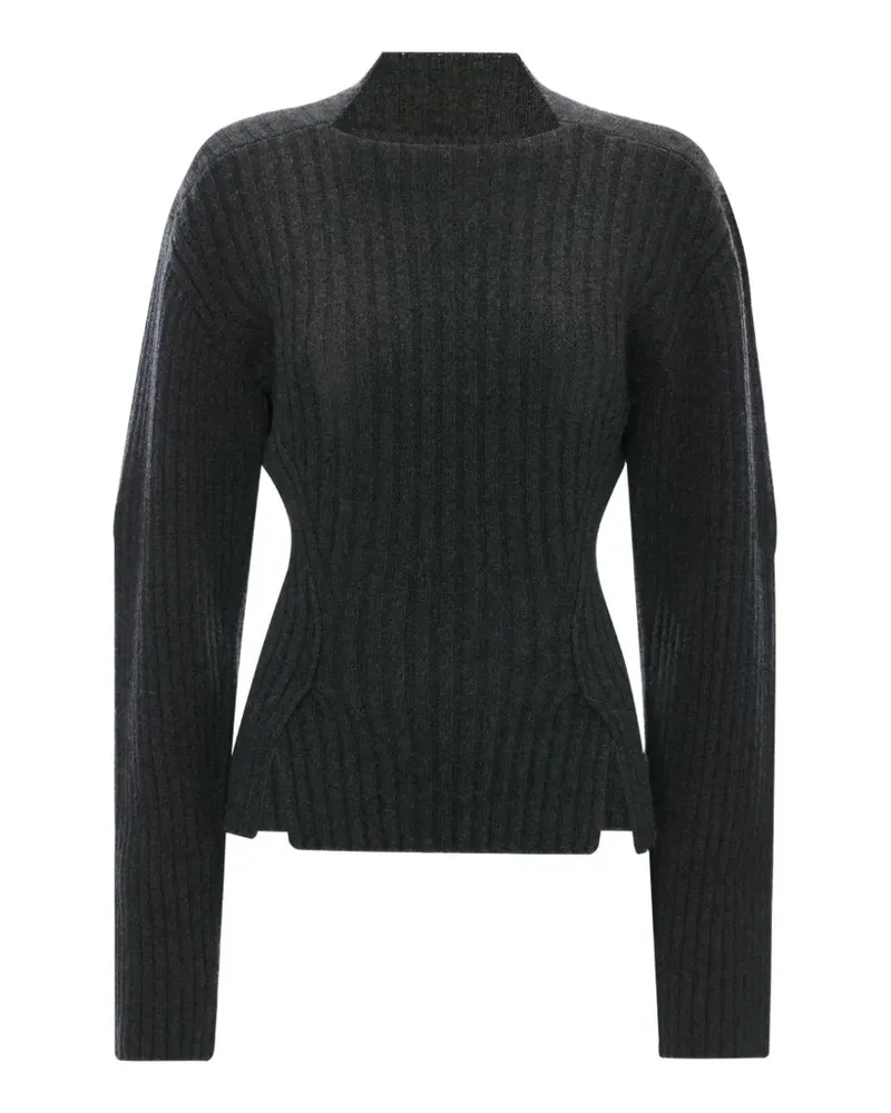 Victoria Beckham ribbed merino wool sweater - Grau Grau
