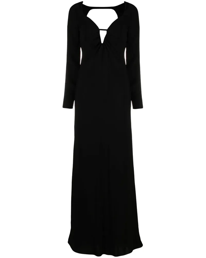 Max Mara Maxikleid mit Cut-Outs - Schwarz Schwarz