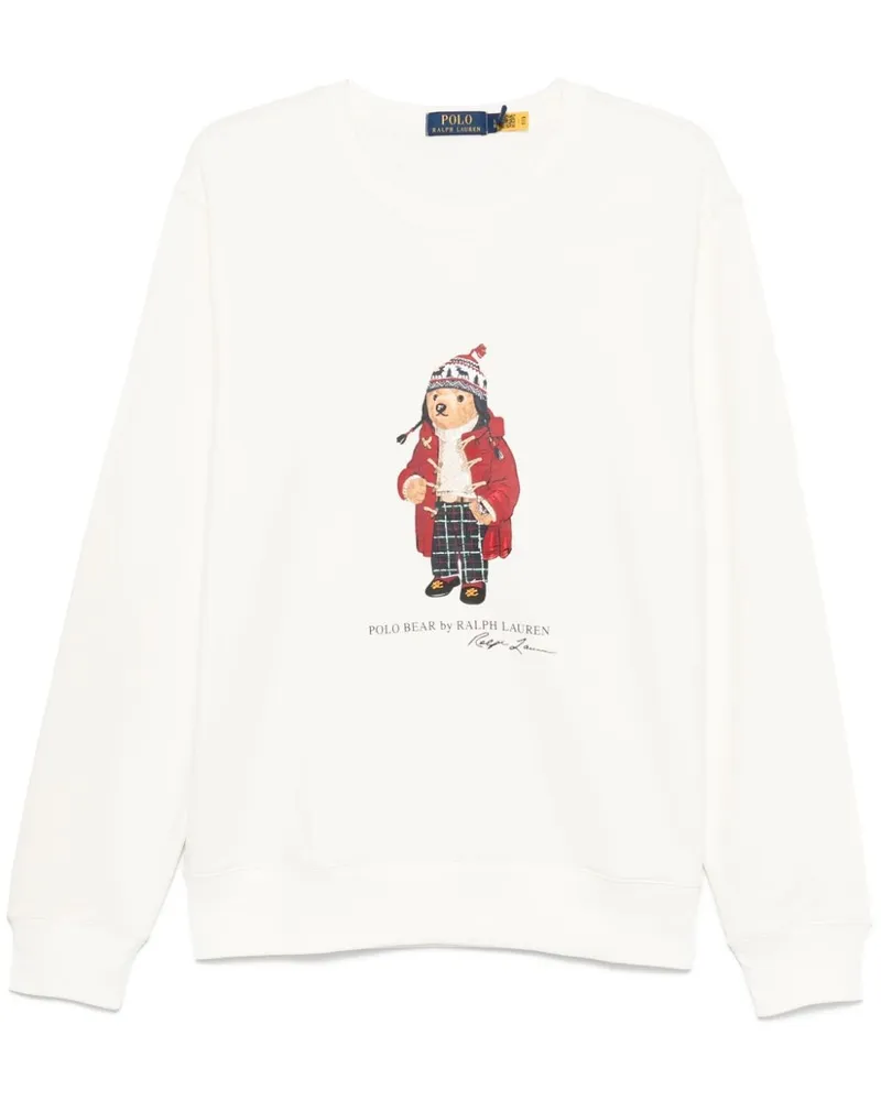Ralph Lauren Sweatshirt mit Polo Bear - Weiß Weiß