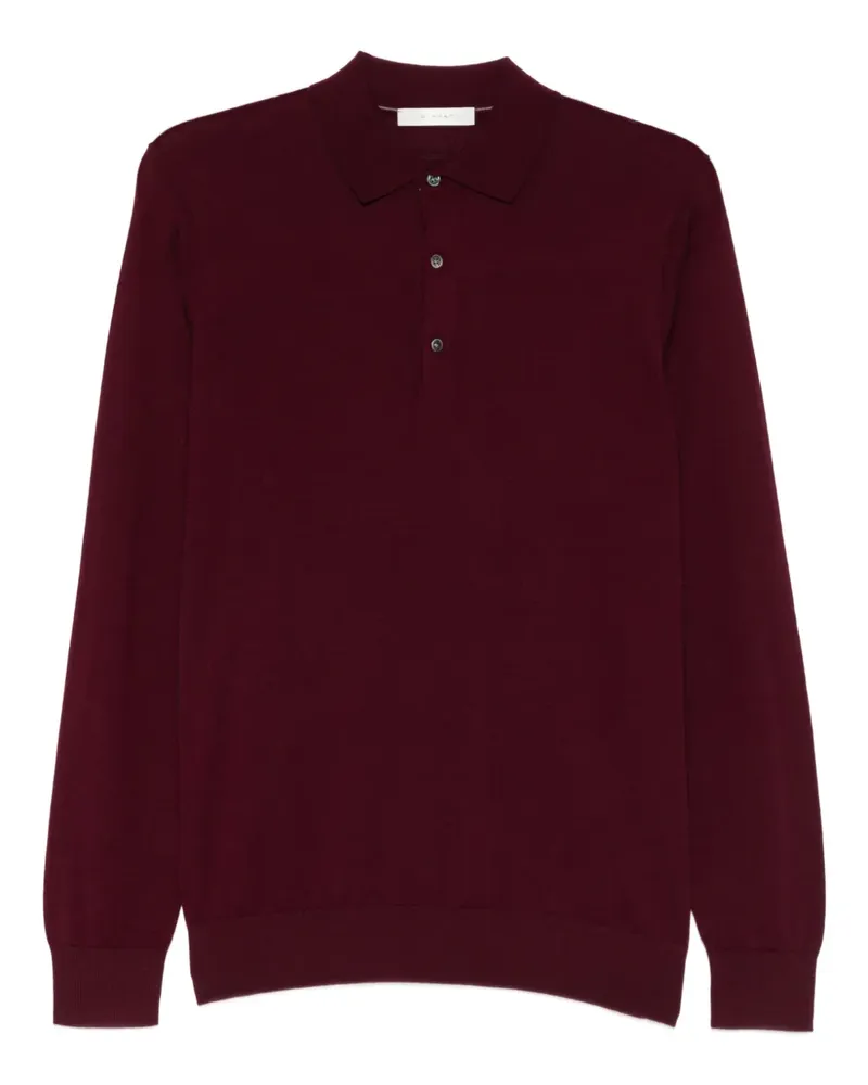 Diktat long-sleeve polo shirt - Rot Rot