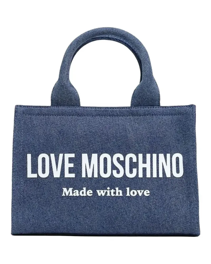 Moschino denim tote bag - Blau Blau