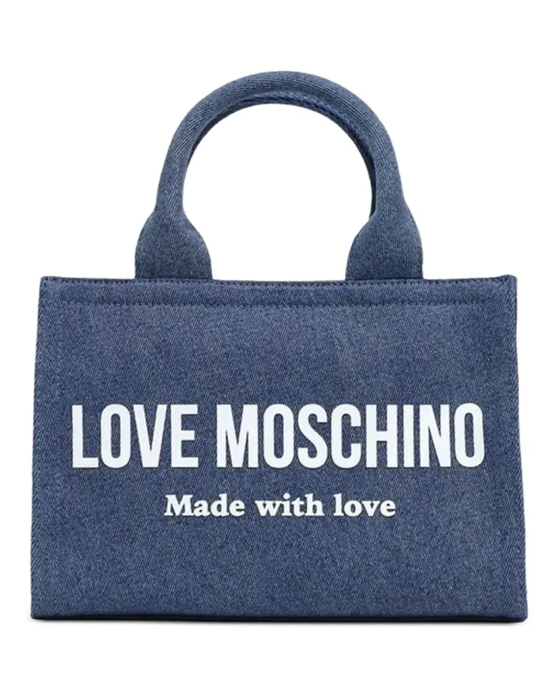 Moschino denim tote bag - Blau Blau