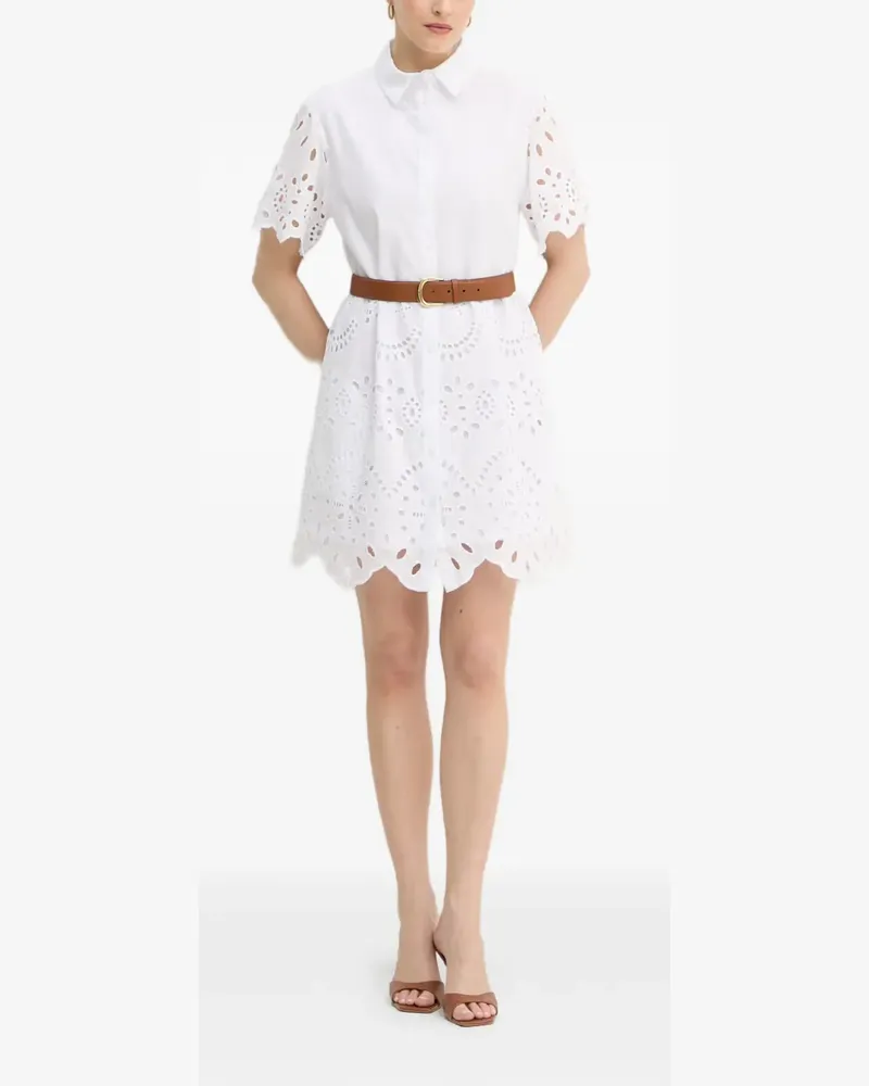Silvian Heach Hemdkleid mit Lochstickerei - Weiß Weiß