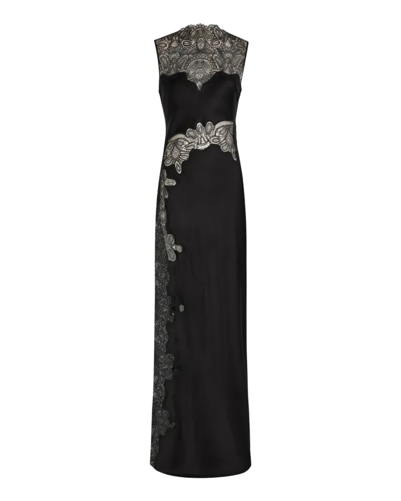 Shona Joy Jamila lace-panelled sleeveless maxi dress - Schwarz Schwarz
