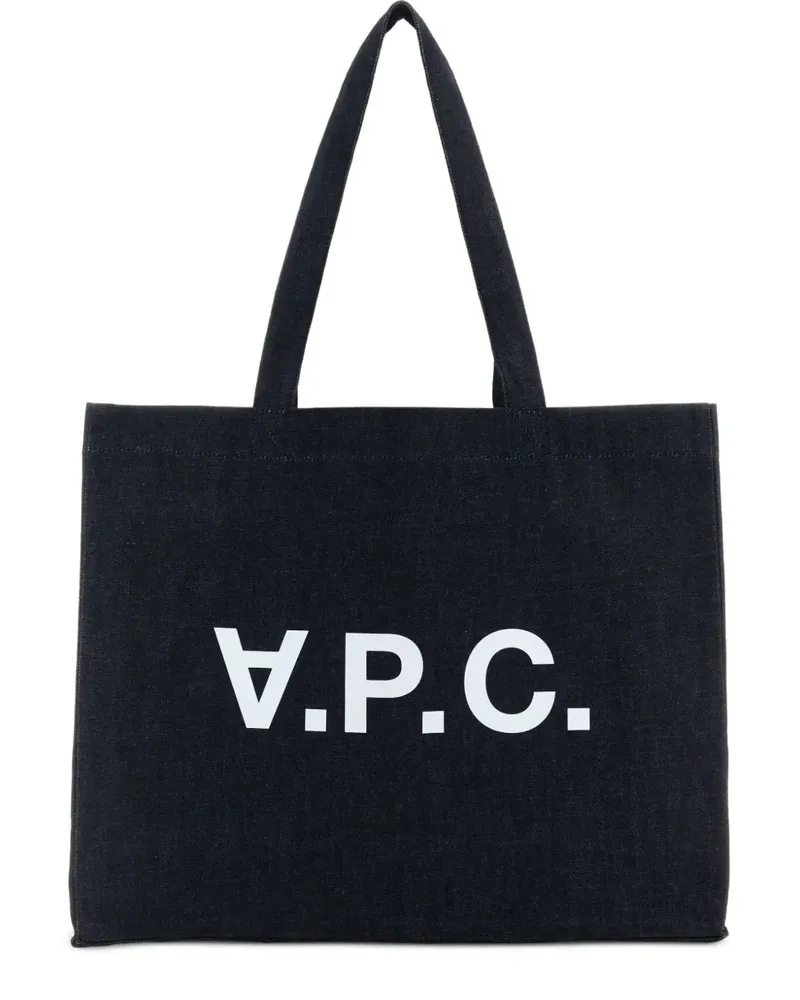 A.P.C. Shopper mit Logo - Blau Blau
