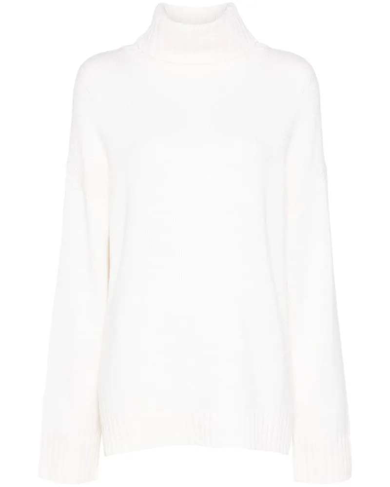 ALLUDE Pullover mit Rollkragen - Weiß Weiß