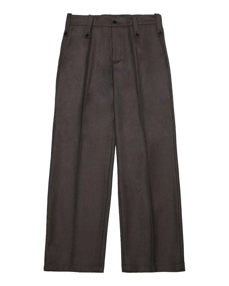 PAURA Kyris button trousers - Braun Braun