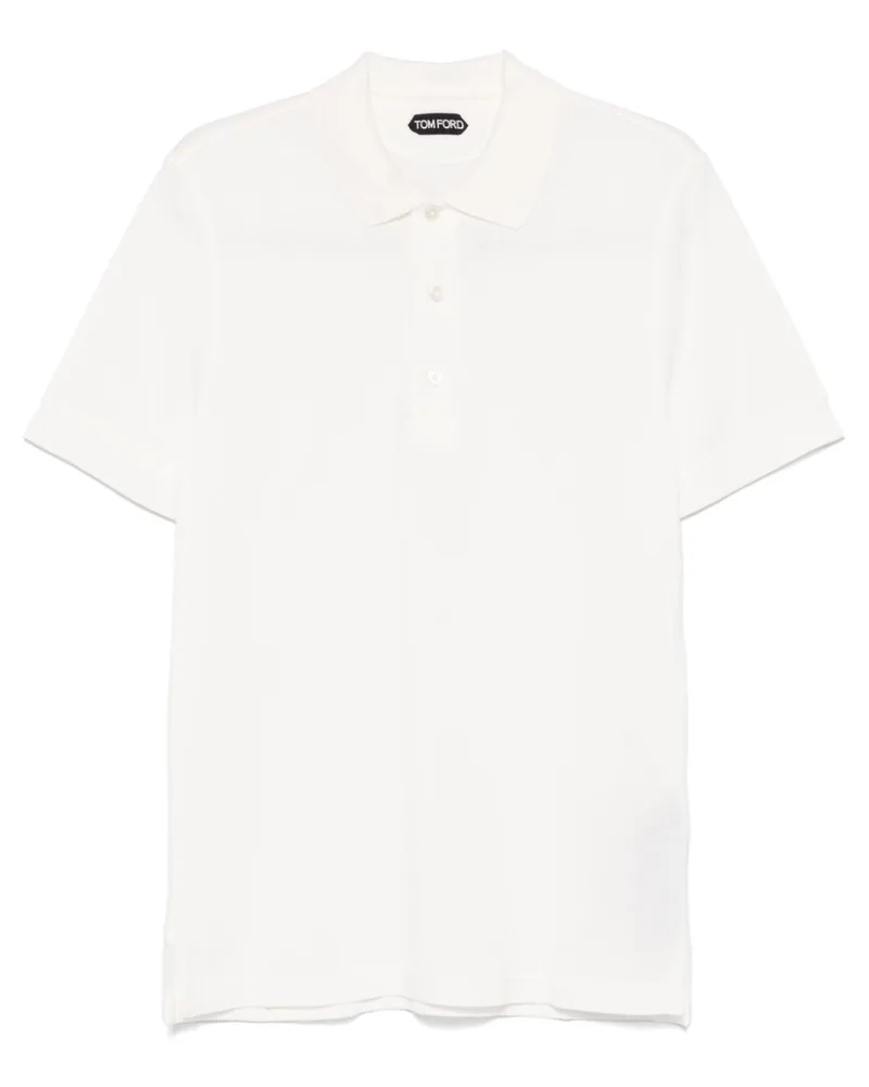 Tom Ford Poloshirt aus Piqué - Weiß Weiß