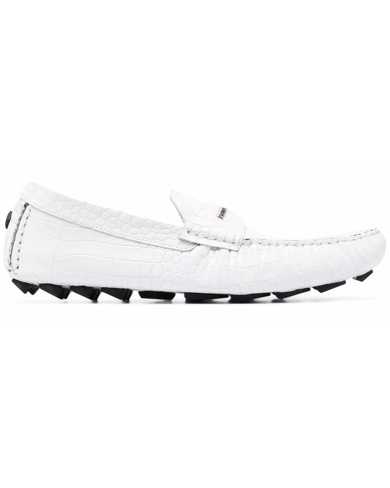 Philipp Plein Klassische Penny-Loafer - Weiß Weiß