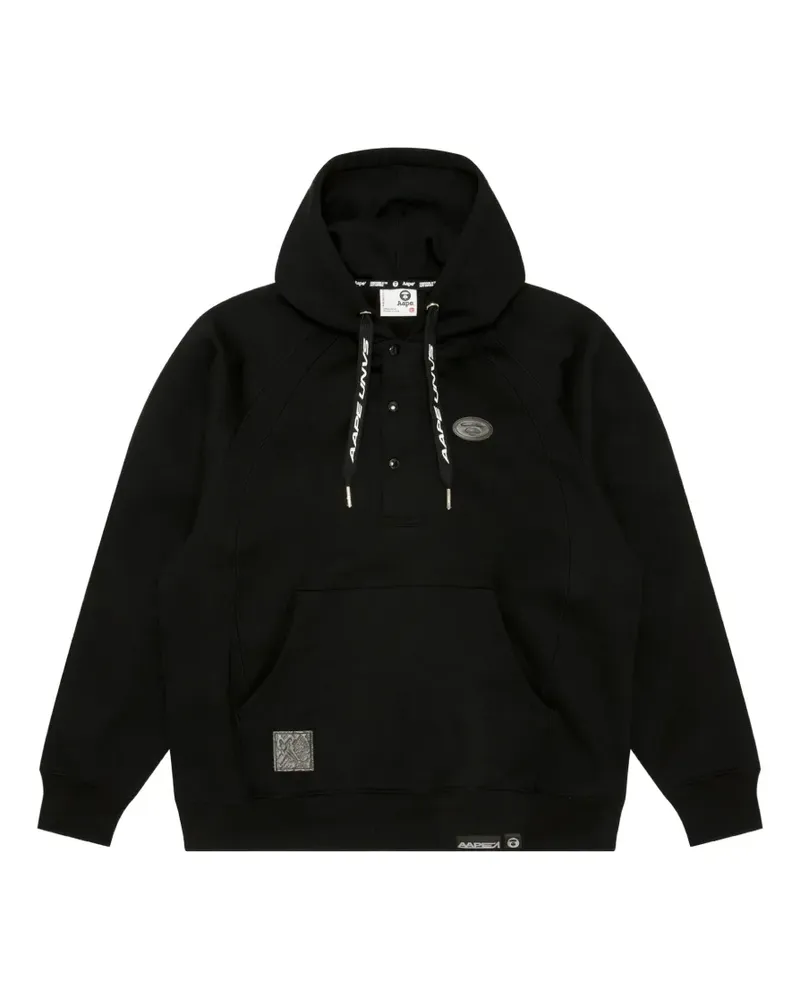 BAPE Moonface logo hoodie - Schwarz Schwarz