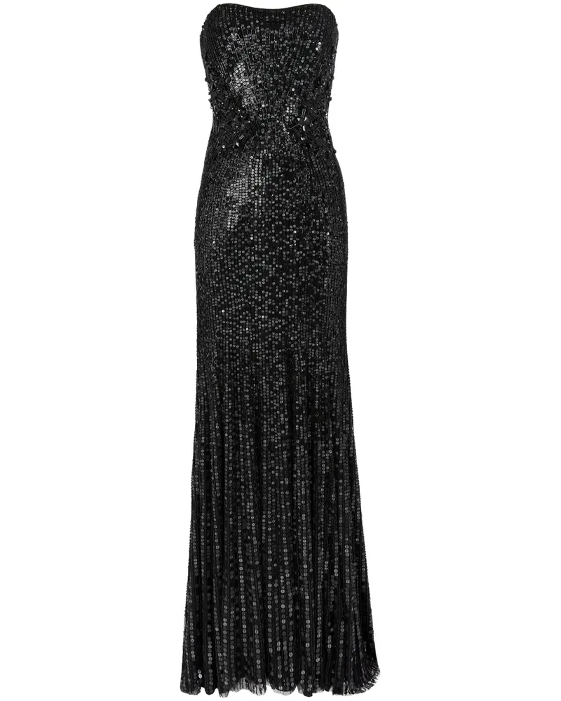 Jenny Packham Topaz Kleid - Schwarz Schwarz