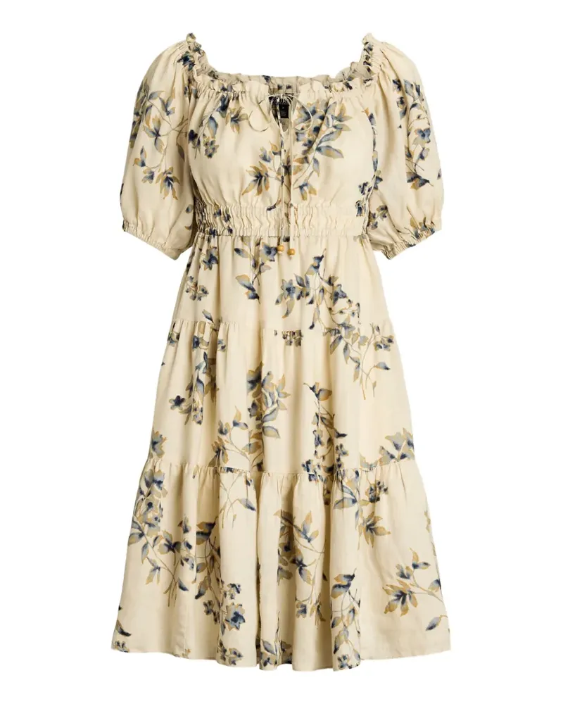 Ralph Lauren floral tiered midi dress - Nude Nude