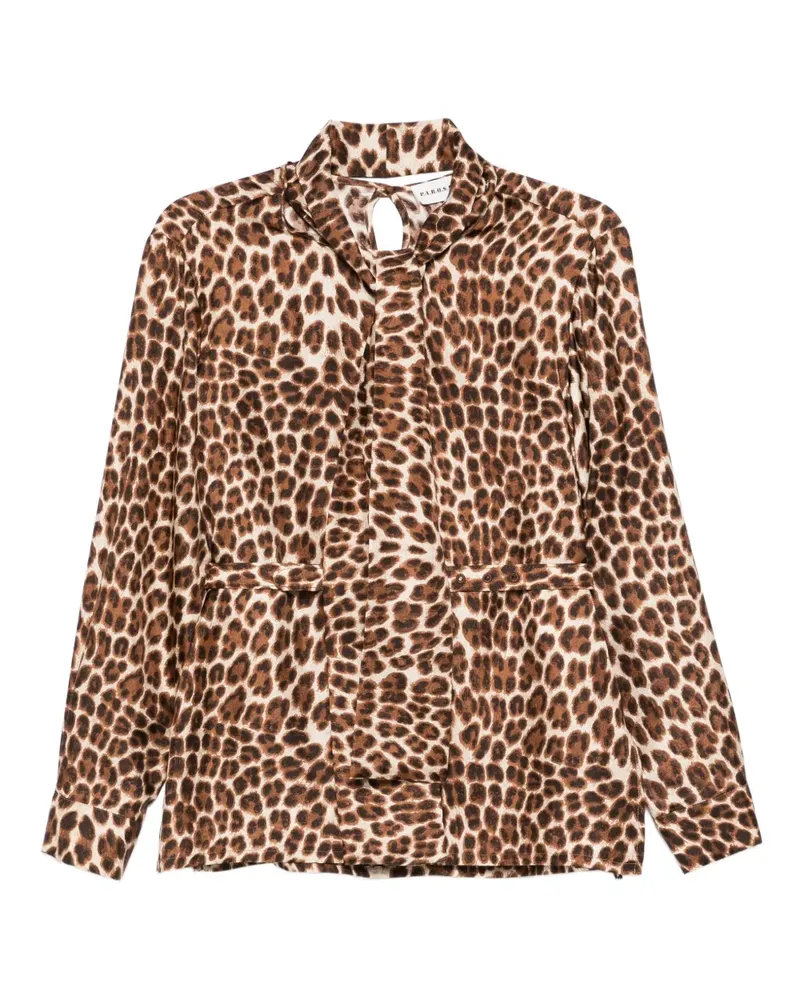 P.A.R.O.S.H. P.A.R.O H. Bluse mit Leoparden-Print - Nude Nude