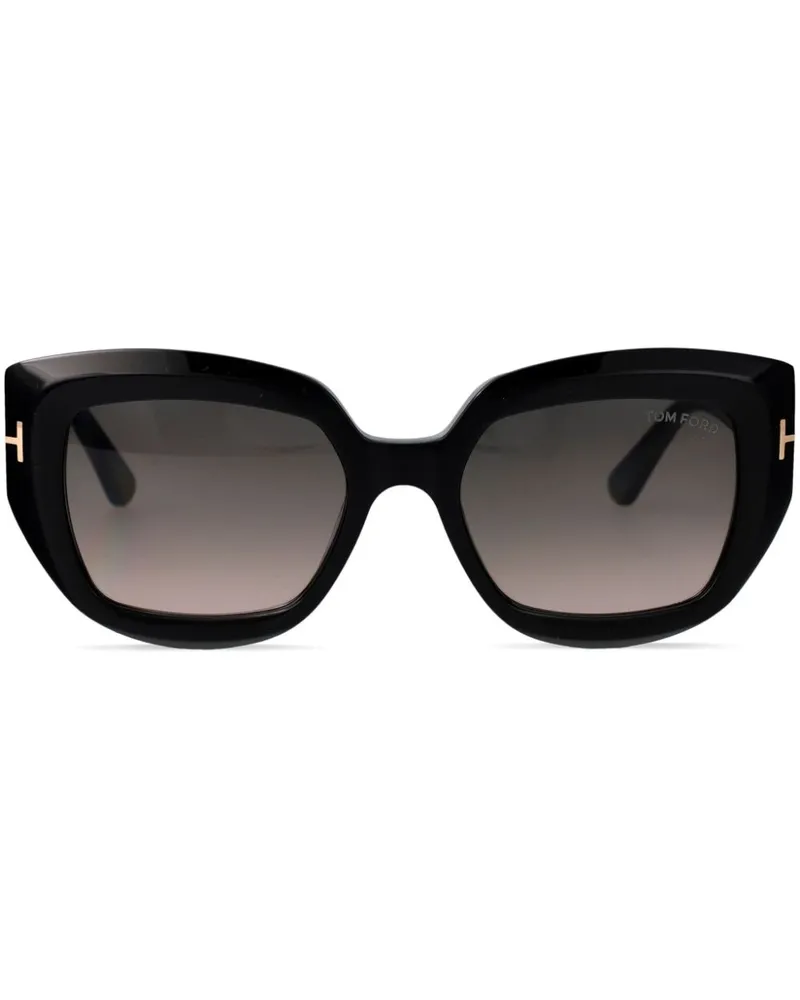 Tom Ford Sonnenbrille mit eckigem Gestell - Schwarz Schwarz