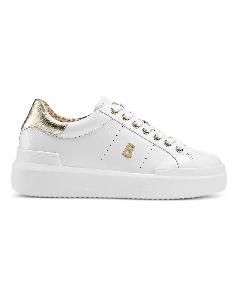 Bogner Hollywood logo-plaque pebbled sneakers - Weiß Weiß