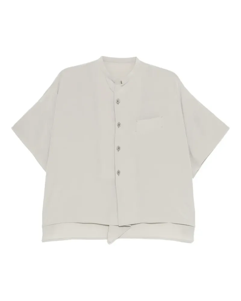 Yohji Yamamoto crepe-de-chine shirt - Grau Grau