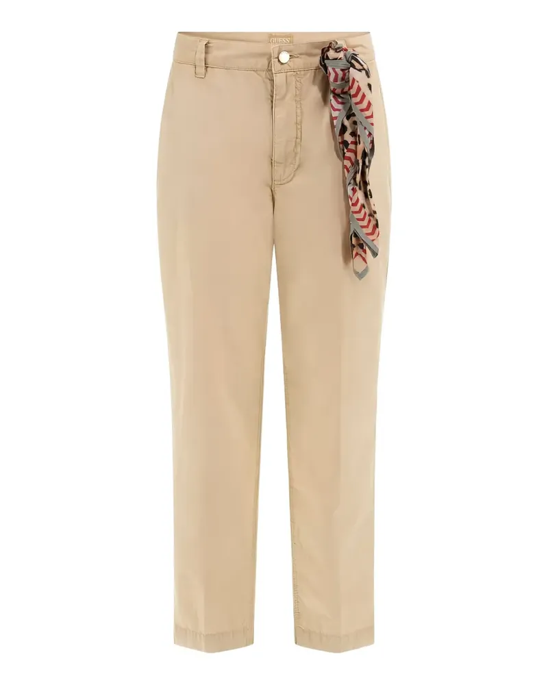 Guess Candis scarf-detail trousers - Nude Nude