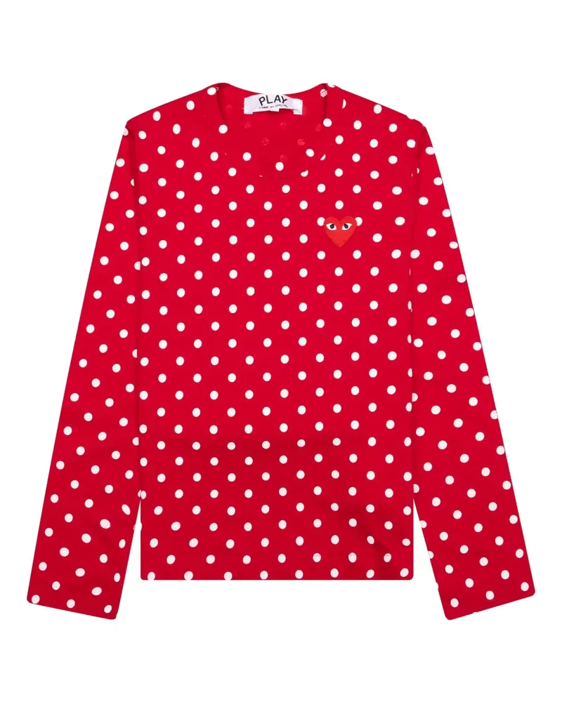 Comme des Garçons T-Shirt mit Polka Dots - Rot Rot