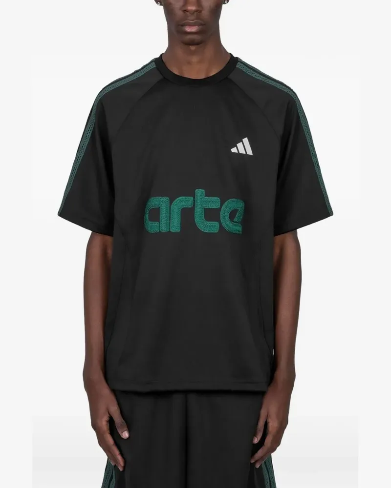 adidas x Arte Antwerp T-Shirt mit Logo-Streifen - Schwarz Schwarz