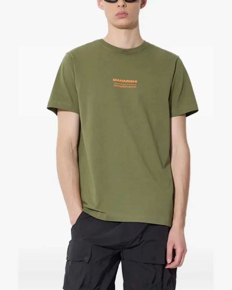 maharishi Aum T-Shirt mit Logo-Print - Grün Grün