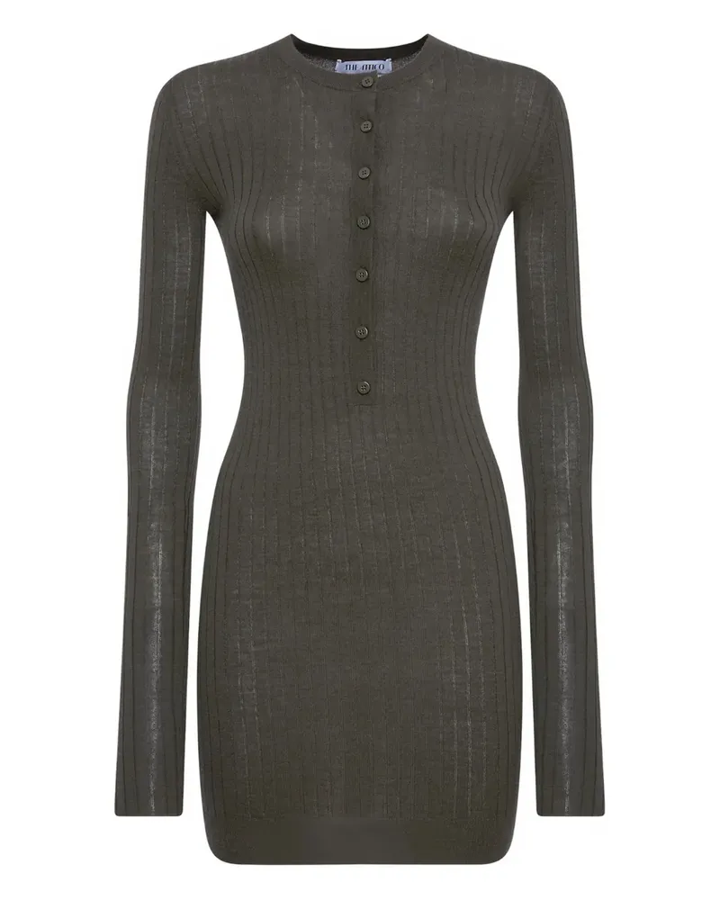 ATTICO Minikleid mit Knöpfen - Grün Grün