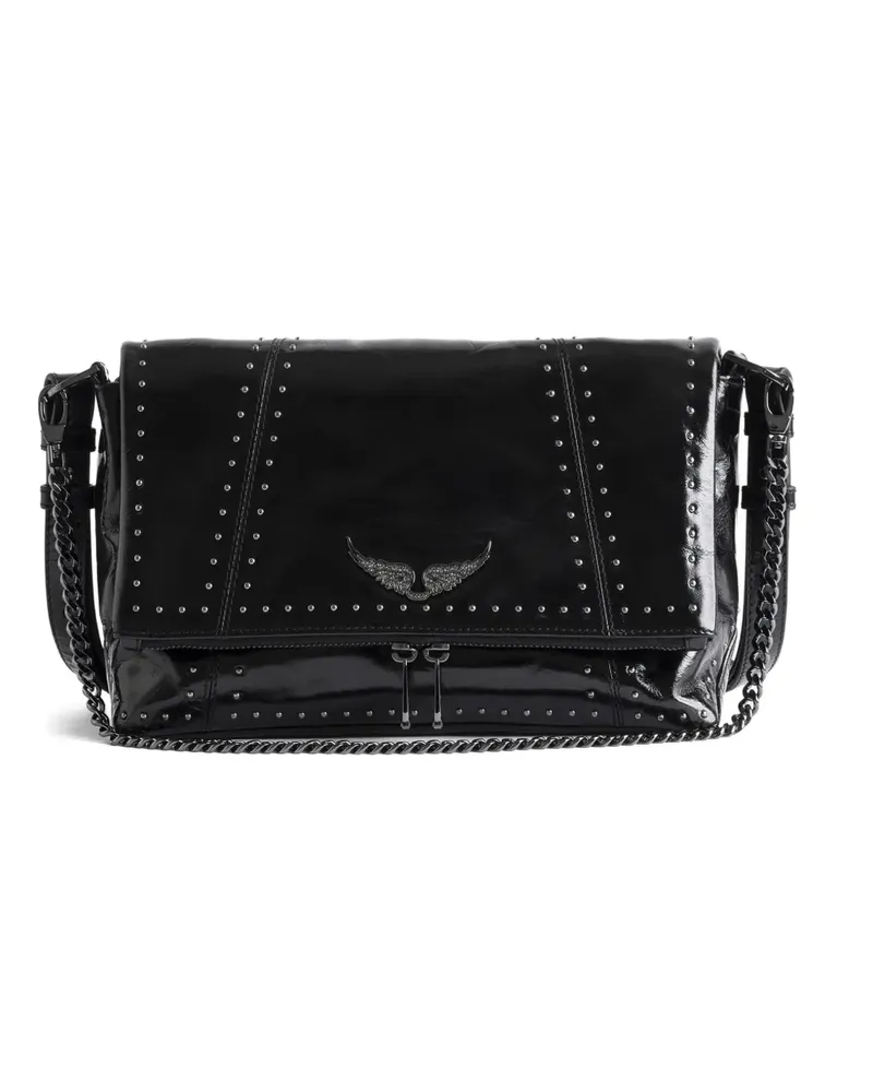 Zadig & Voltaire Rocky II studs leather shoulder bag - Schwarz Schwarz