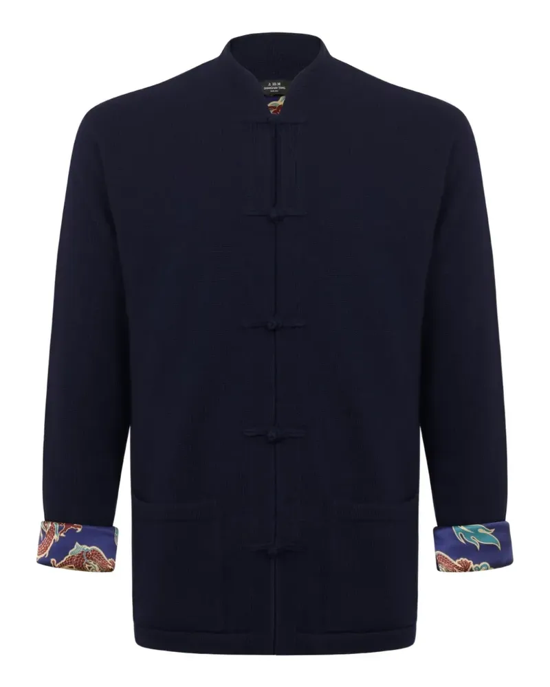 Shanghai Tang Tang dragon-print cardigan - Blau Blau