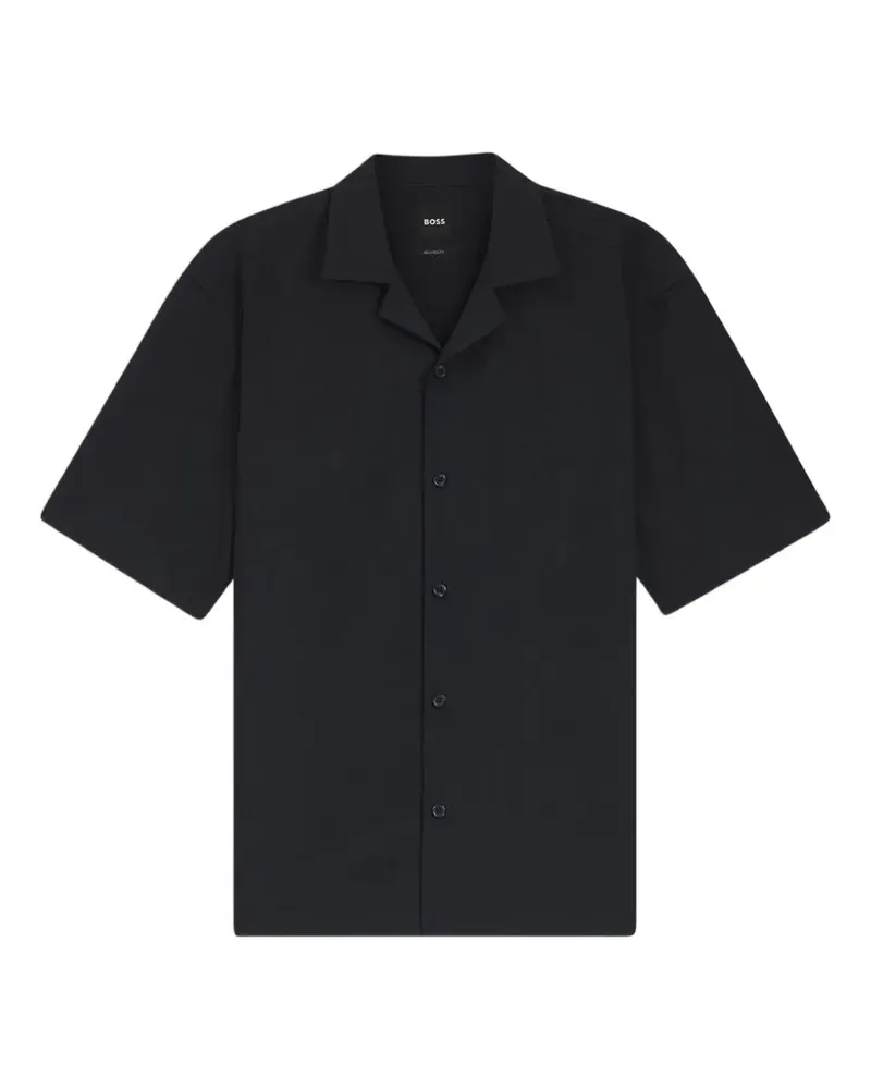 HUGO BOSS short-sleeve camp-collar shirt - Schwarz Schwarz