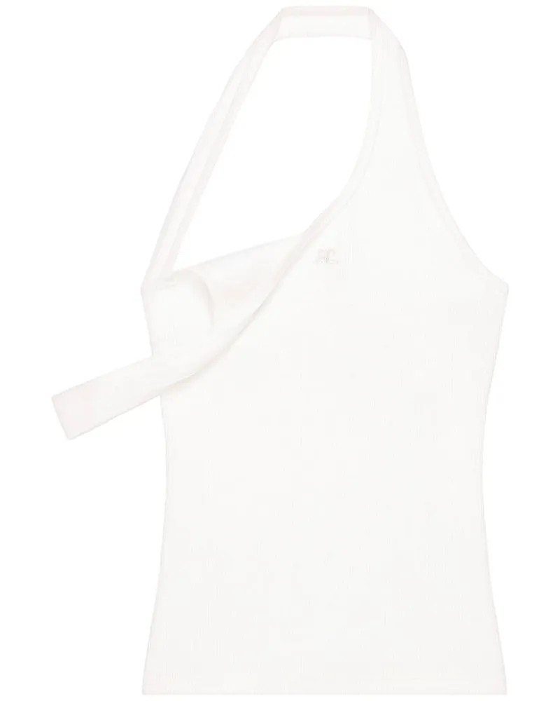 Courrèges Asymmetrisches Top - Weiß Weiß