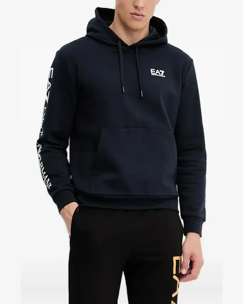 EA7 Hoodie mit Logo - Blau Blau