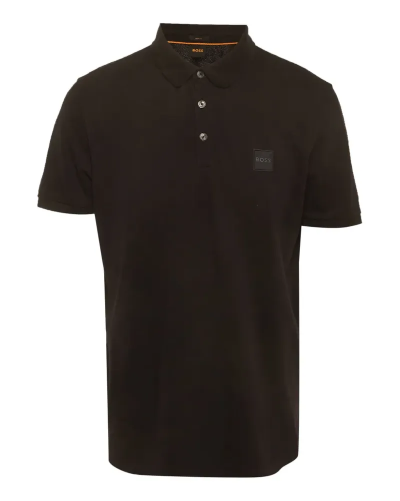 HUGO BOSS Poloshirt mit Piqué-Struktur - Schwarz Schwarz