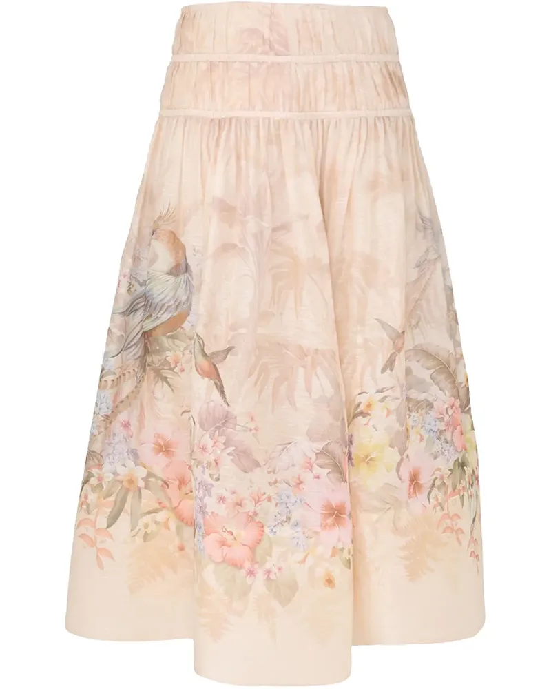 Zimmermann Illuminate Midirock - Nude Nude