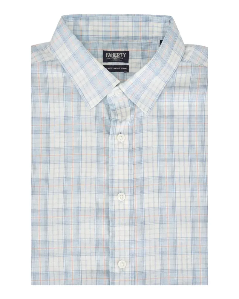 Faherty The Movement™ plaid-pattern button-down shirt - Weiß Weiß