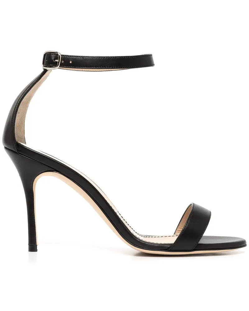 Manolo Blahnik Klassische Sandalen 180mm - Schwarz Schwarz