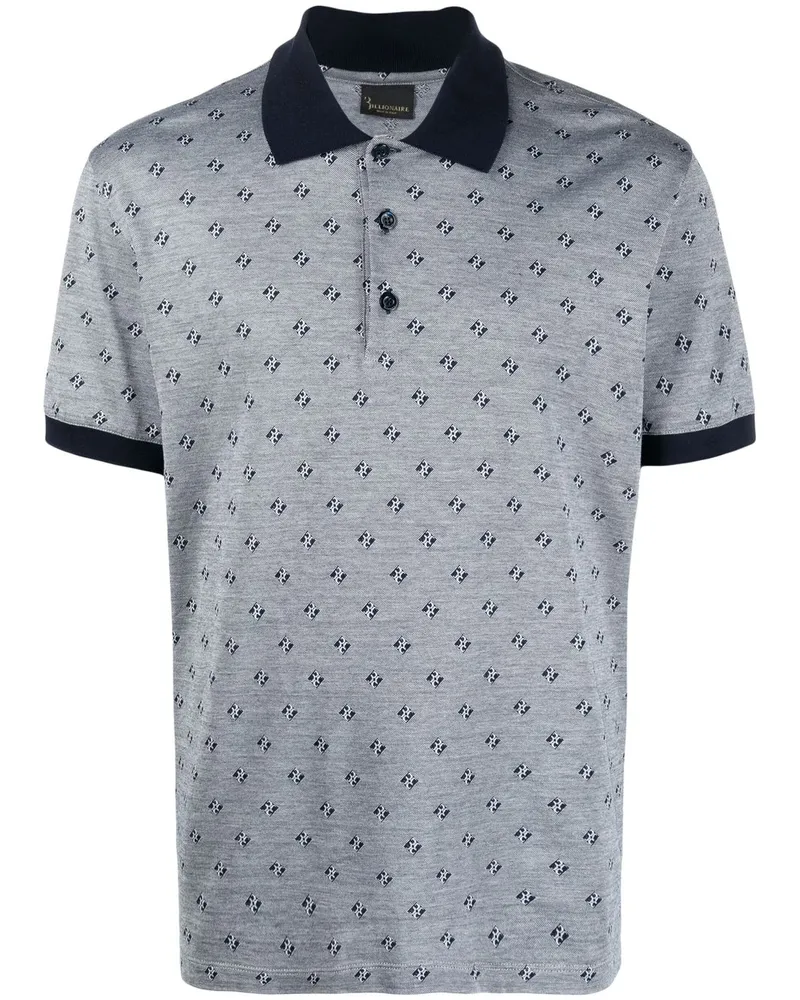 Billionaire Poloshirt mit Logo-Stickerei - Blau Blau