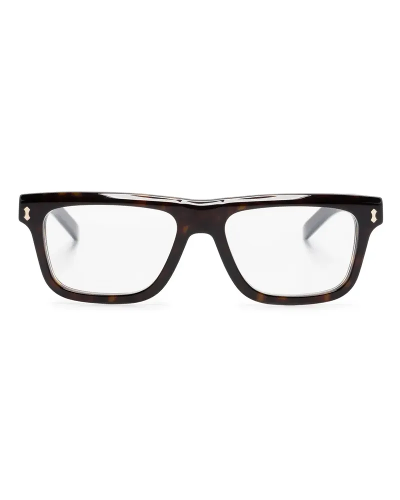 Gucci Brille mit eckigem Gestell - Braun Braun