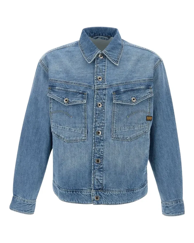 G-STAR RAW Dakota Jeansjacke mit Logo-Tasche - Blau Blau