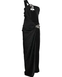 GCDS Langes Bling Kleid Schwarz