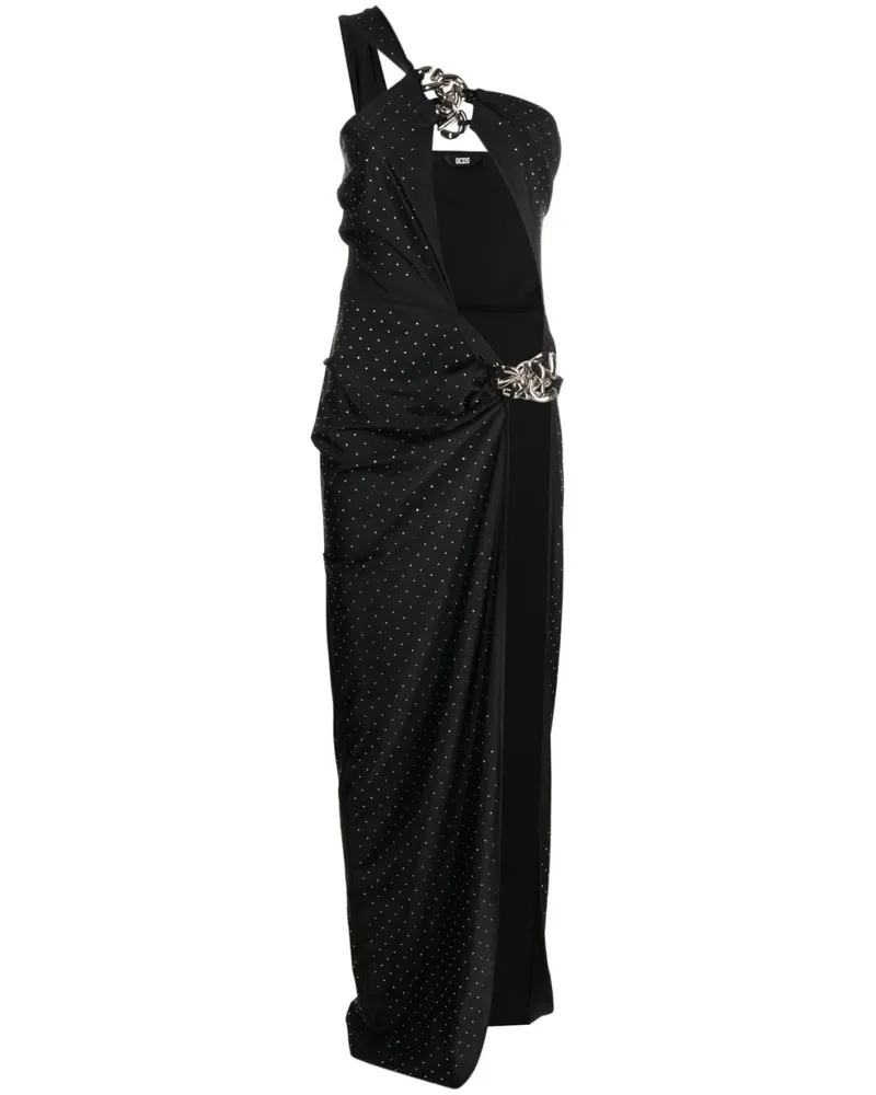 GCDS Langes Bling Kleid Schwarz