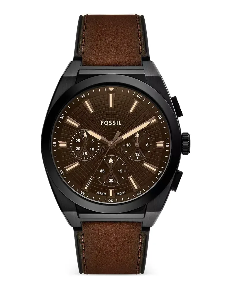 Fossil Everett 44mm watch - Braun Braun