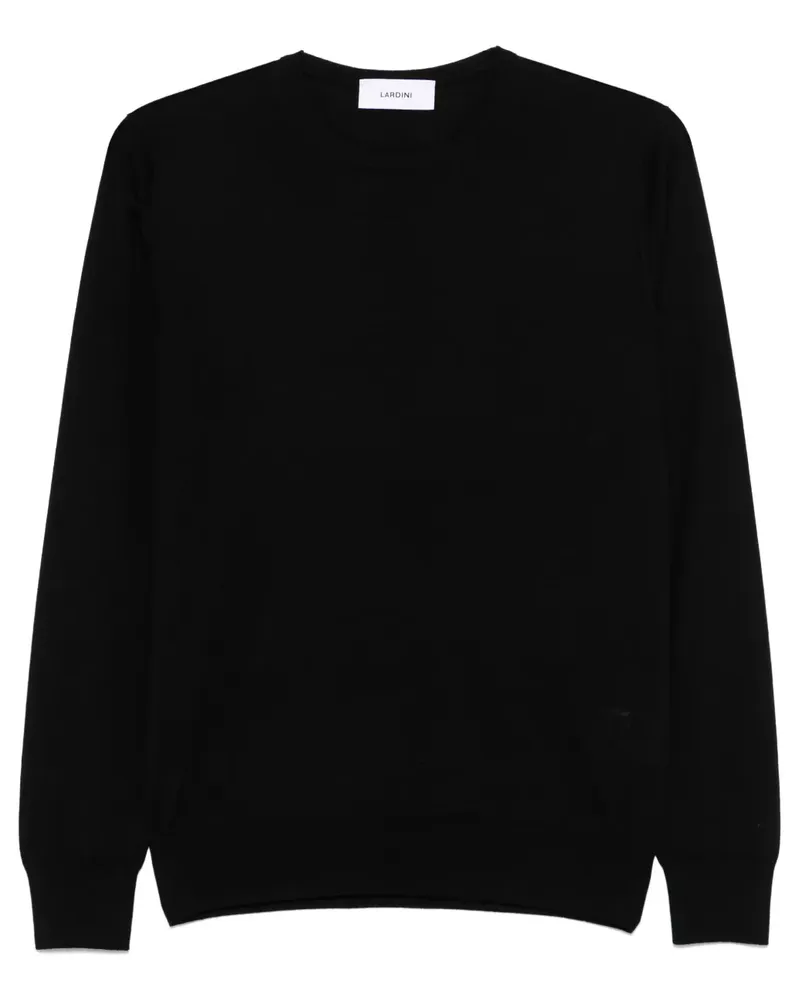LARDINI Fein gestrickter Pullover - Schwarz Schwarz