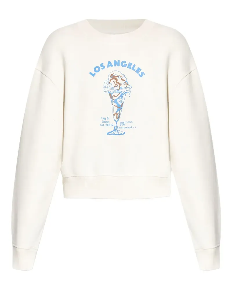 Rag & Bone Sweatshirt mit grafischem Print - Weiß Weiß