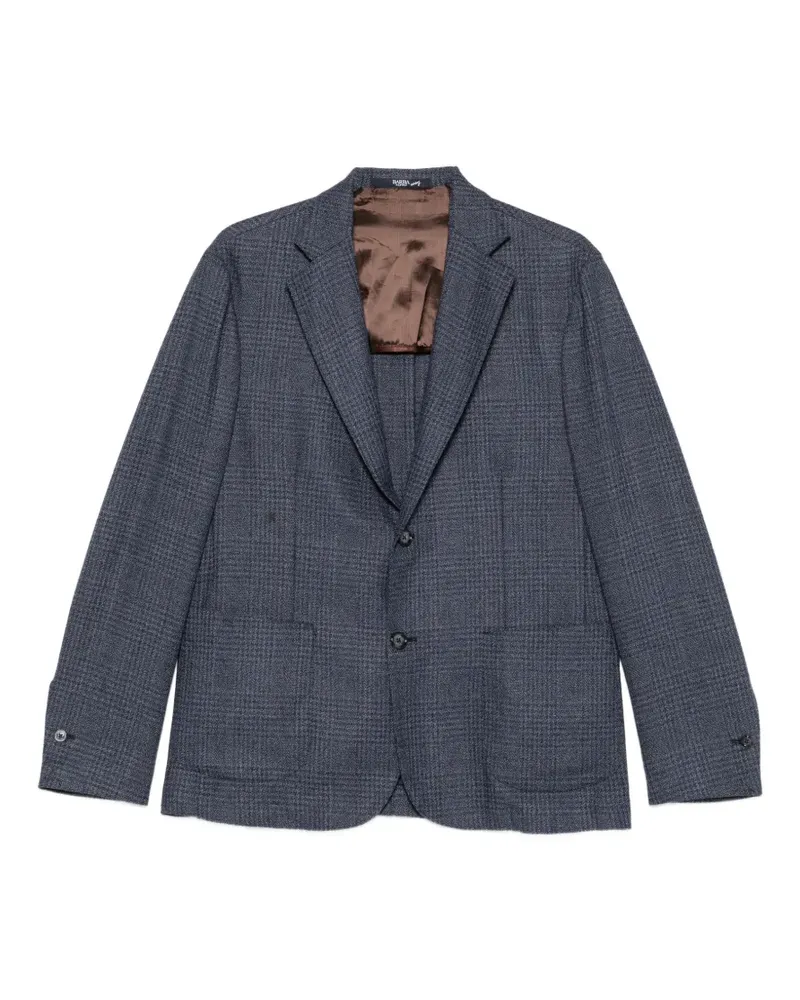 BARBA Sakko mit Karomuster - Blau Blau