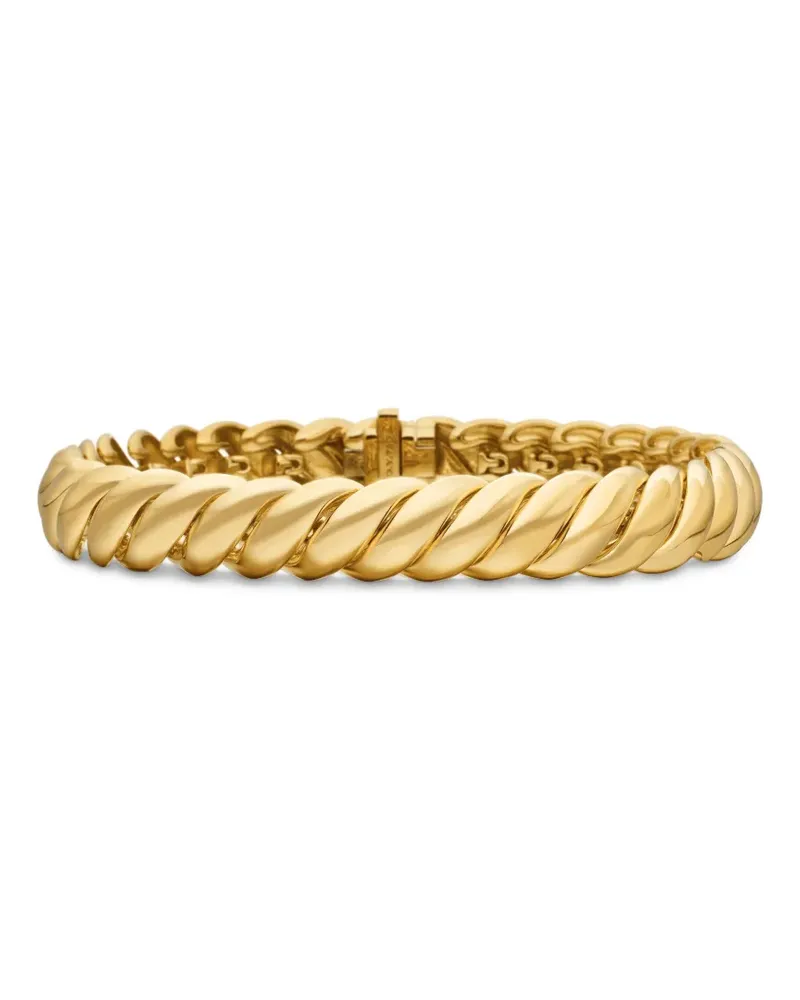 David Yurman 18kt Sculpted Cable Gelbgoldarmband mit Diamanten 8,5mm Gold