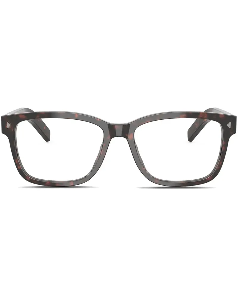 Prada Brille mit eckigem Gestell - Braun Braun
