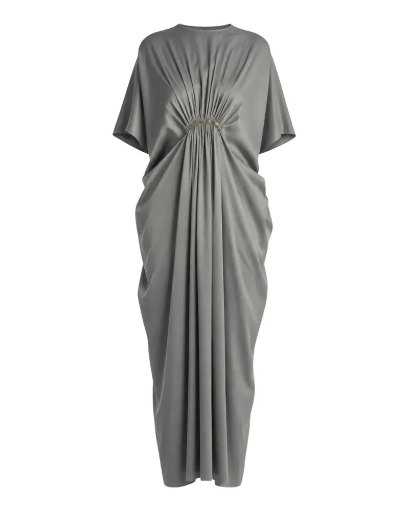 Irina Schrotter Aysha crystal-embellished draped midi dress - Grau Grau