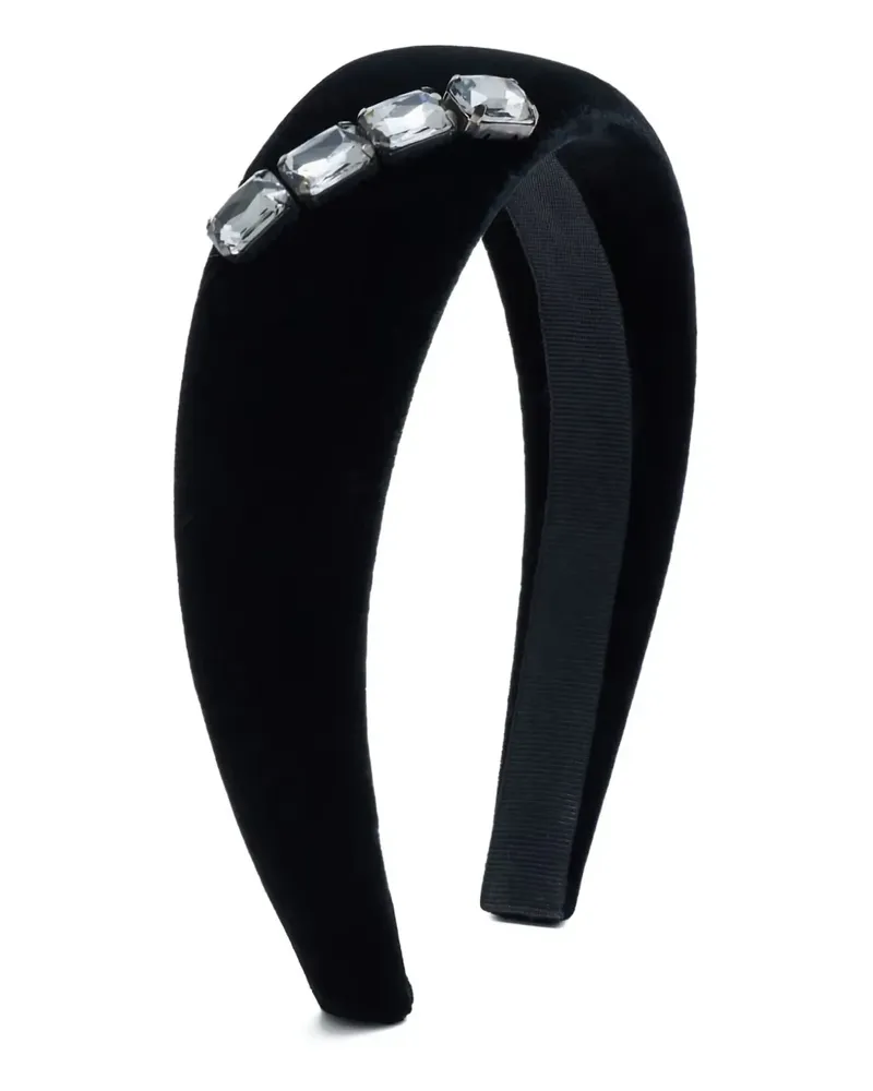 Giorgio Armani Haarreif mit Kristallen - Schwarz Schwarz