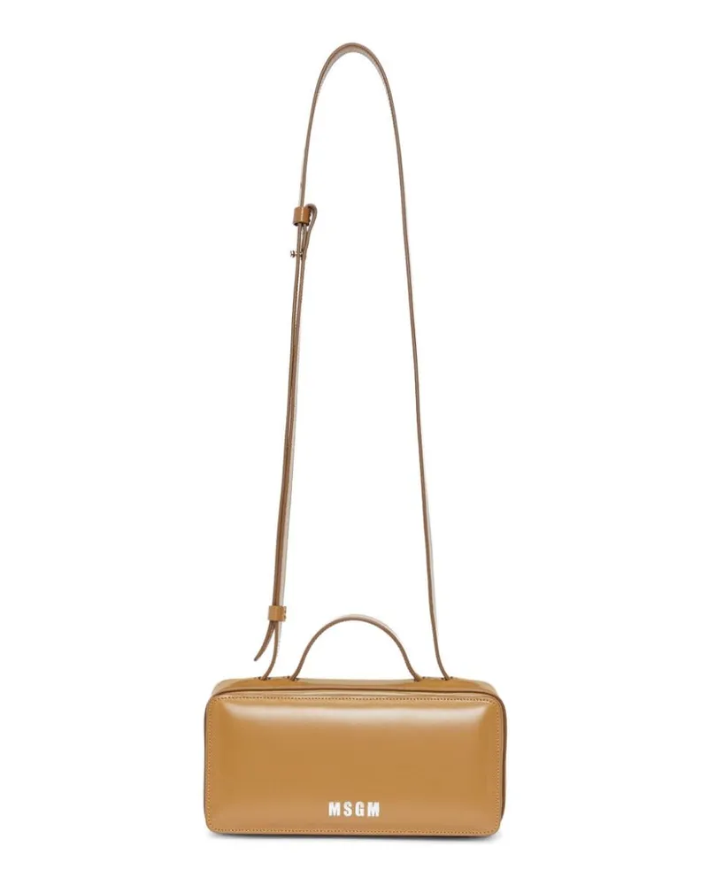 MSGM Shopper mit Logo-Print - Braun Braun