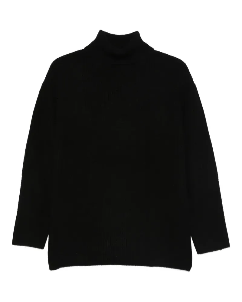 Joseph Gerippter Rollkragenpullover - Schwarz Schwarz