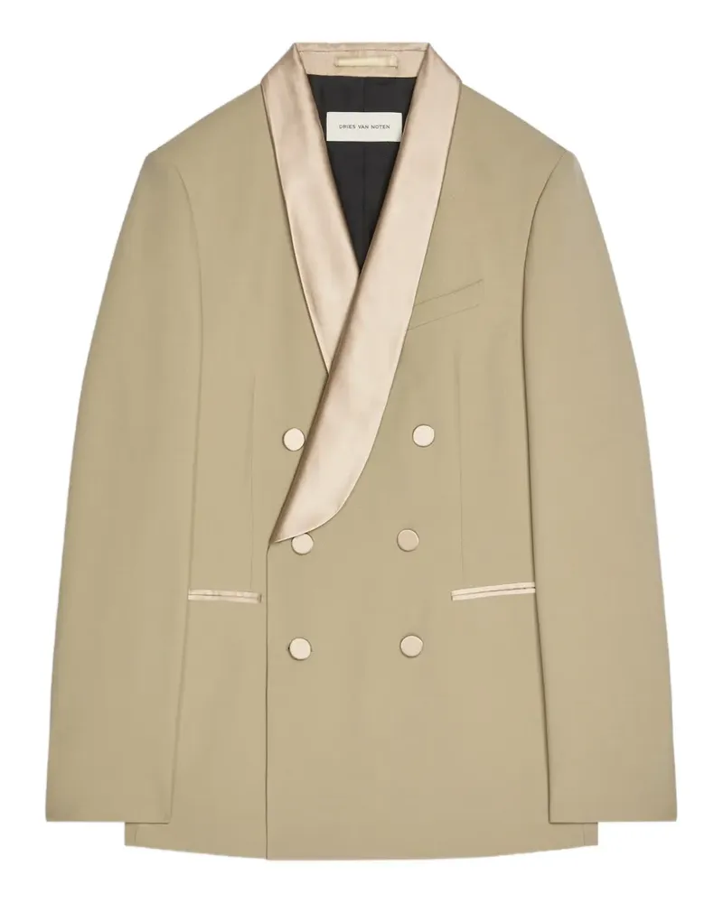 Dries van Noten Doppelreihige Smoking-Jacke - Nude Nude